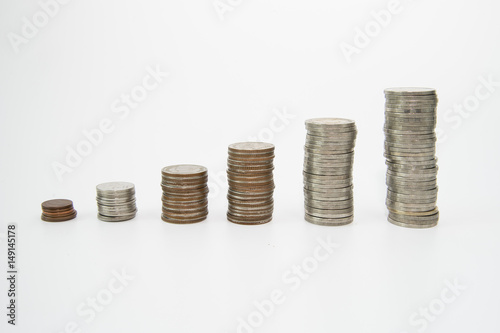 Stack of coins.