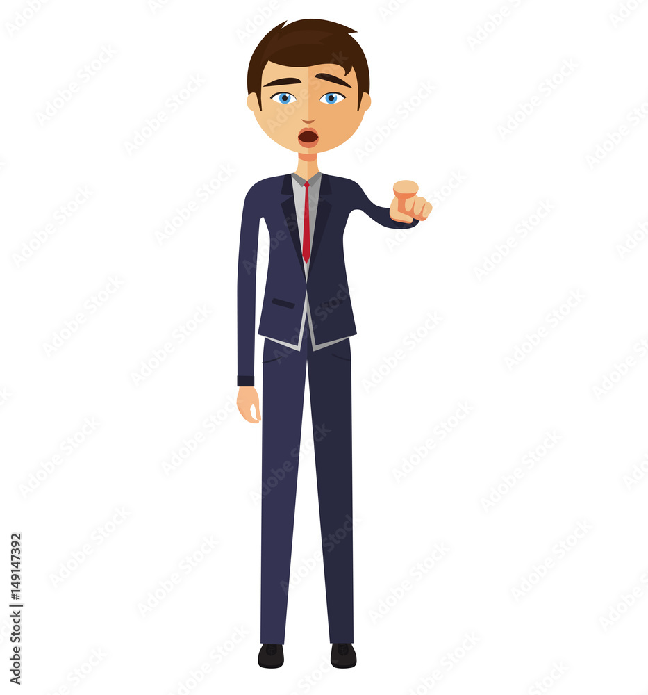 Businessman motivation flat cartoon illustration Businessman motivation flat cartoon illustration