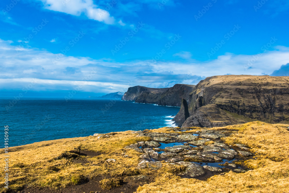 A Beautiful landscape with a rocky coastline