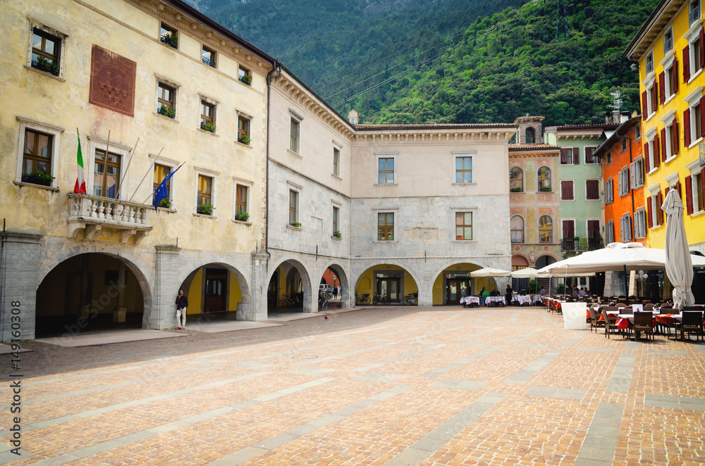 beautiful architecture in town Riva del Garda on Lake Garda, Italy beautiful architecture in town Riva del Garda on Lake Garda, Italy