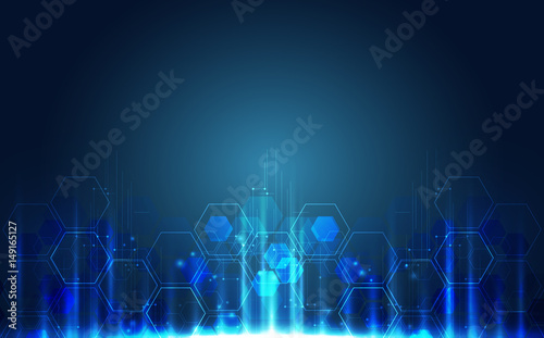 Abstract futuristic circuit board, Illustration high computer digital technology concept, Vector background.