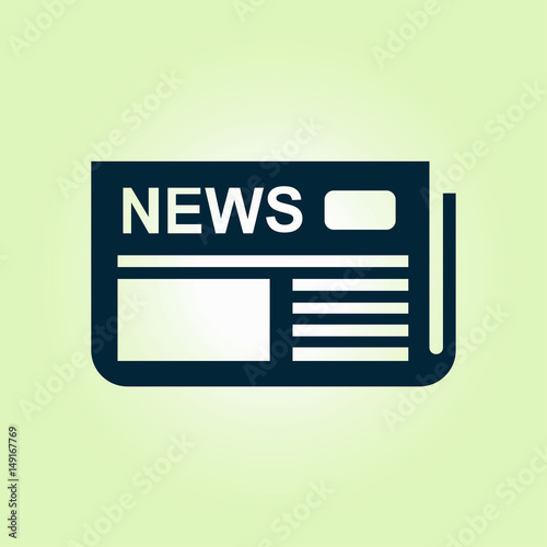 Flat design. Overview of news media, the first news page. 