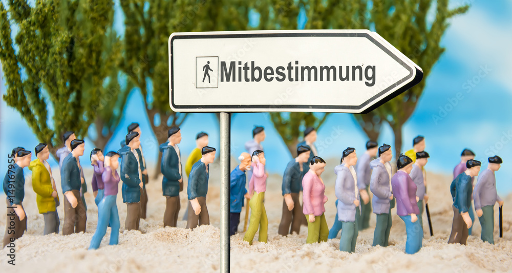 Obraz premium Schild 179 - Mitbestimmung