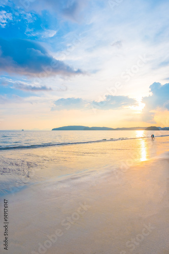 Beach with Sunset at Krabi, Thailand