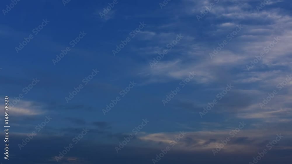 Time-lapse of clouds drifting across a calm evening sky with shades of blue and gray, creating a peaceful and serene atmosphere. Time-lapse of clouds drifting across a calm evening sky with shades of blue and gray, creating a peaceful and serene atmosphere.