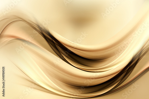Dynamic sensitive background powerful design. Gold brown blurred color waves design.