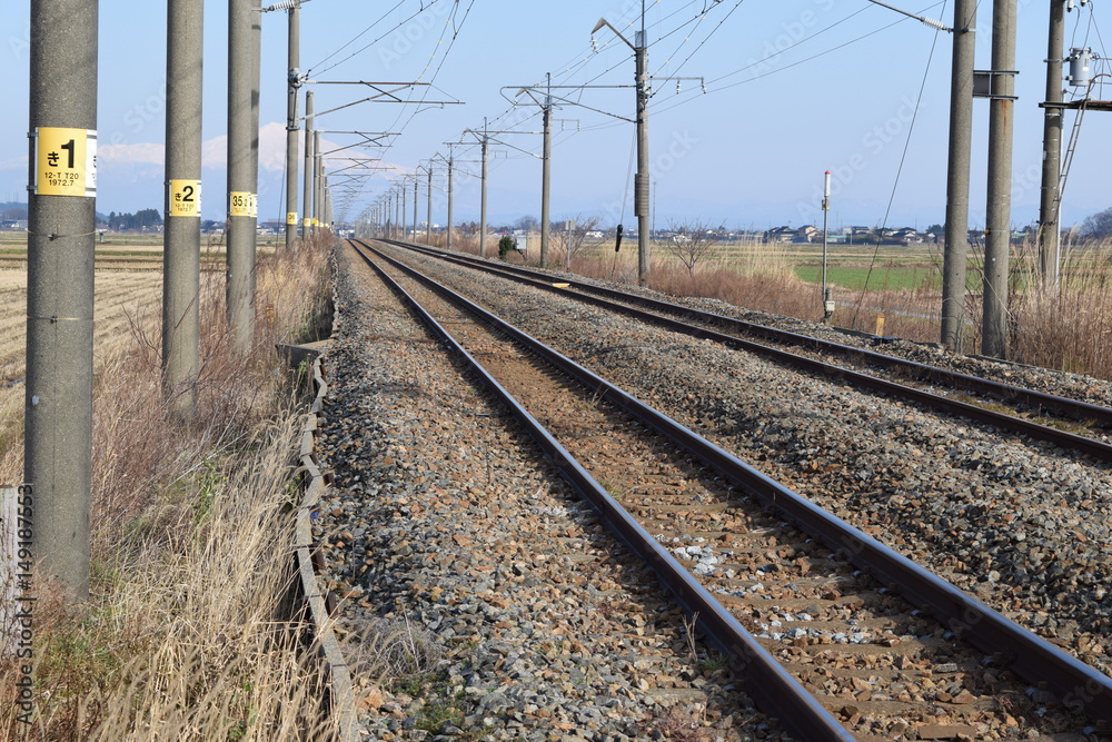 羽越本線の線路