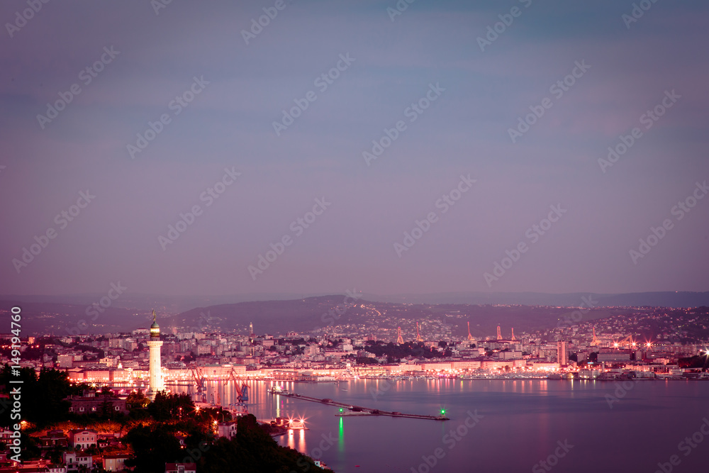 Naklejka premium evening in the gulf of Trieste