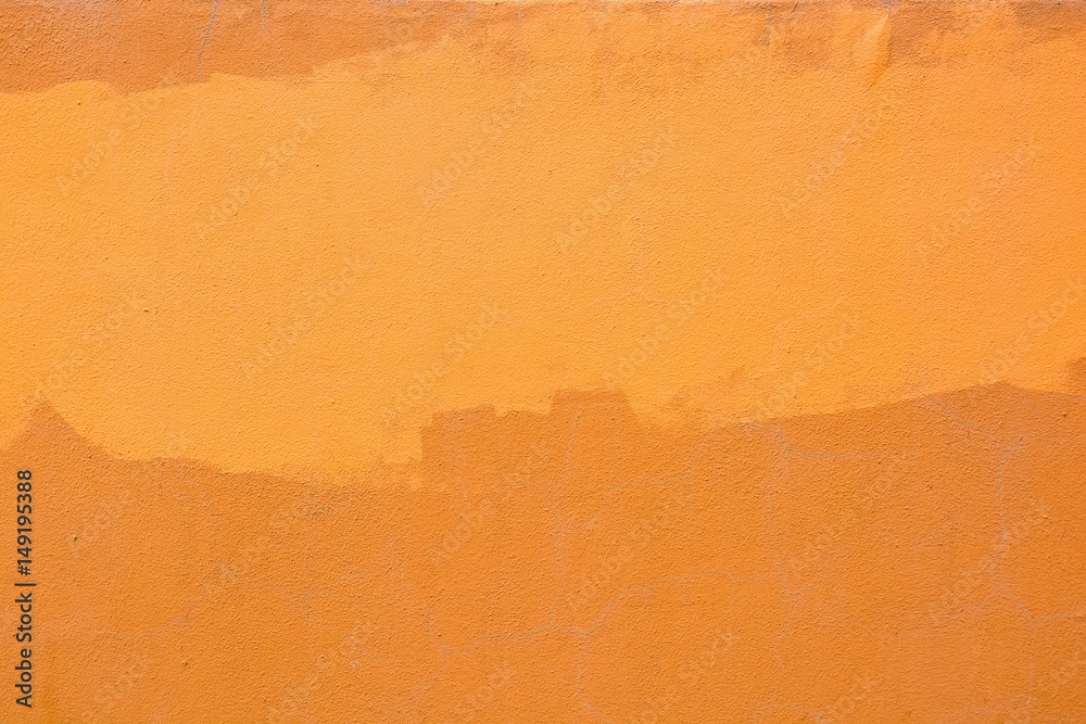 Close up orange plaster surface texture background