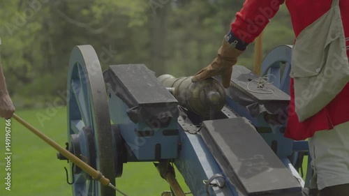 Revolutionary War canon is fired at the enemy