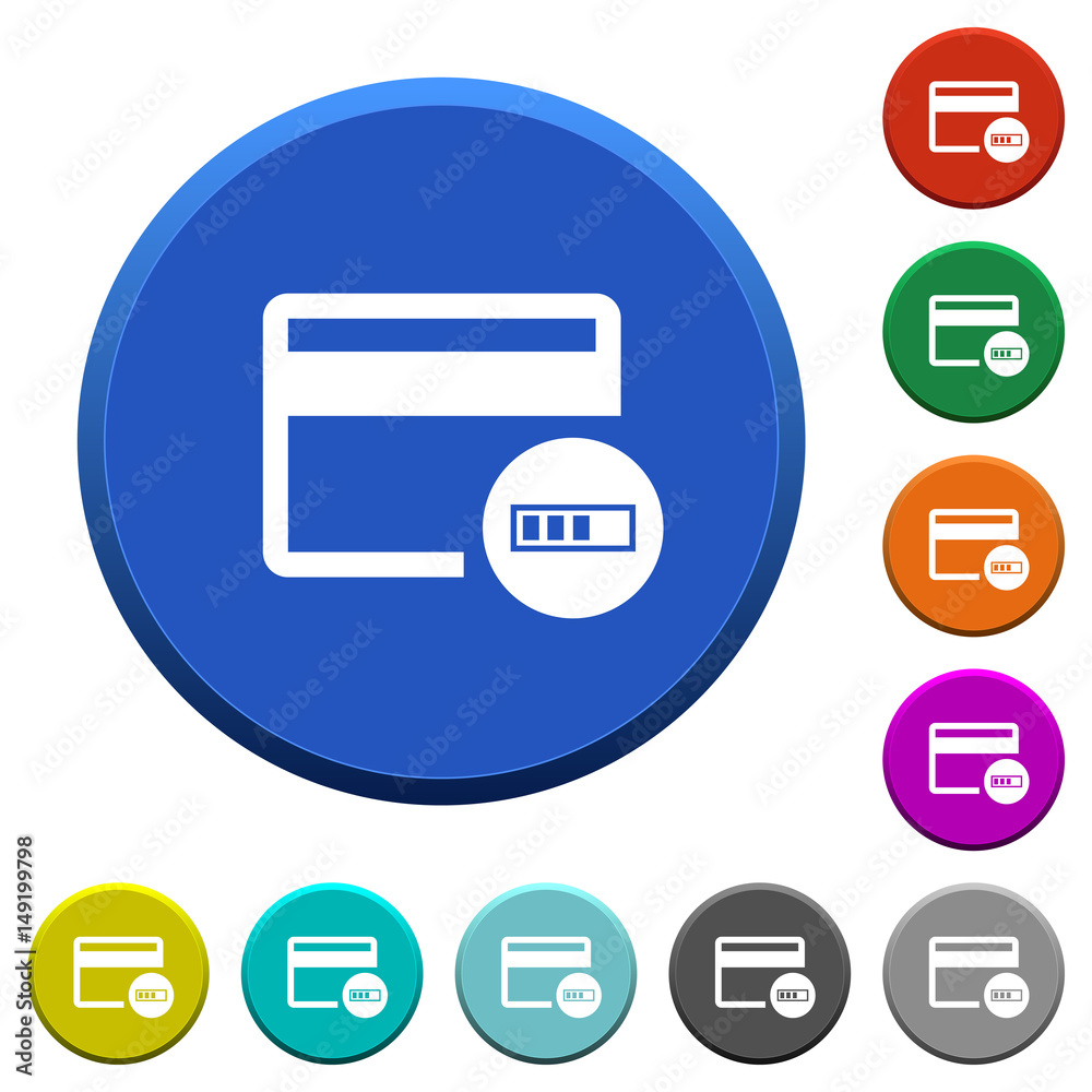 Verifying credit card beveled buttons Verifying credit card beveled buttons