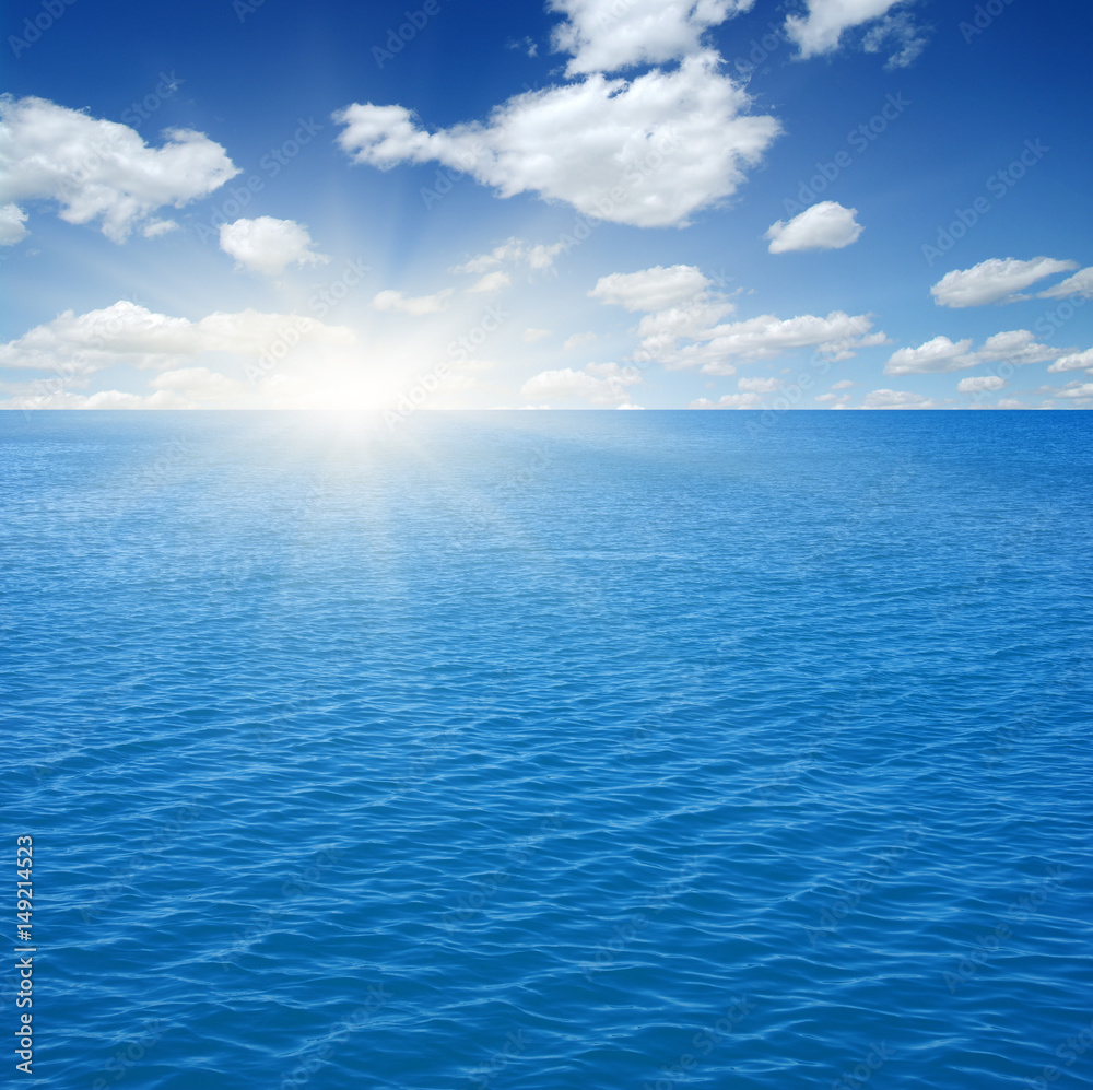 Blue sea and sun Blue sea and sun
