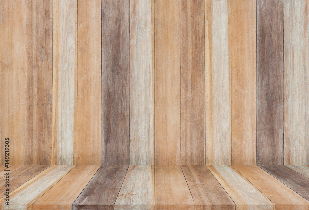 Naklejka premium Empty vintage wooden room wall texture background