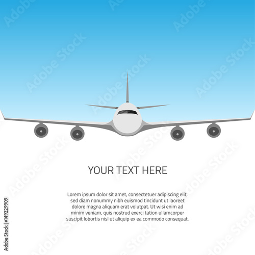 Postcard with airplane
