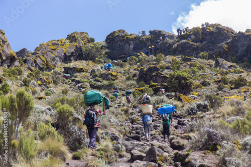 Track on Kilimanjaro on the Machame Route Whiskey