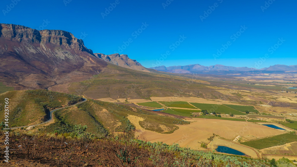 Ceres Valley and Mountain Pass in South Africa