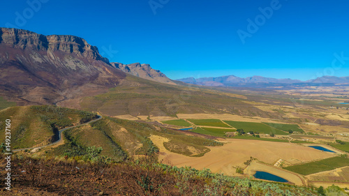 Ceres Valley and Mountain Pass in South Africa photo