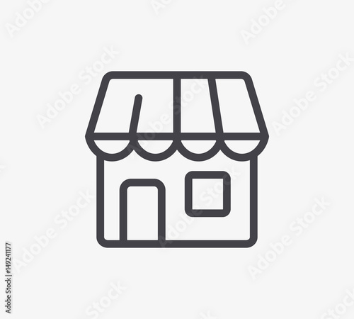 Retail Store Line Icon. Editable Stroke.
