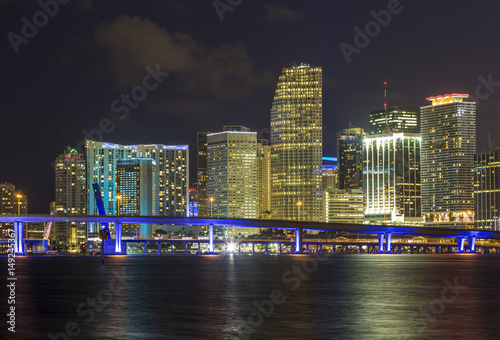 Miami city skyline panorama at dusk © travelview