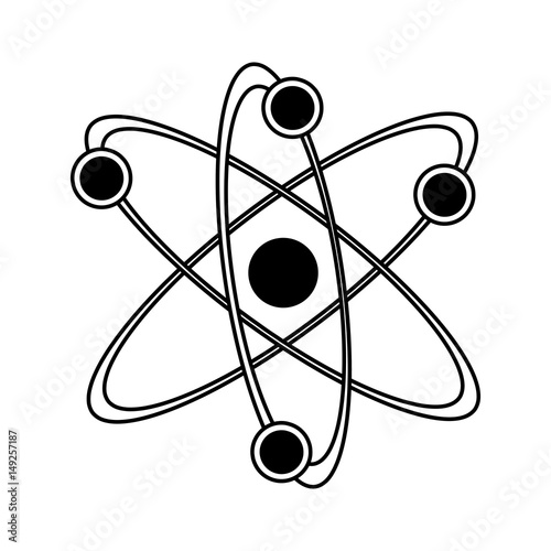 atom representation icon image vector illustration design 