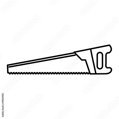 handsaw construction tool isolated icon vector illustration design