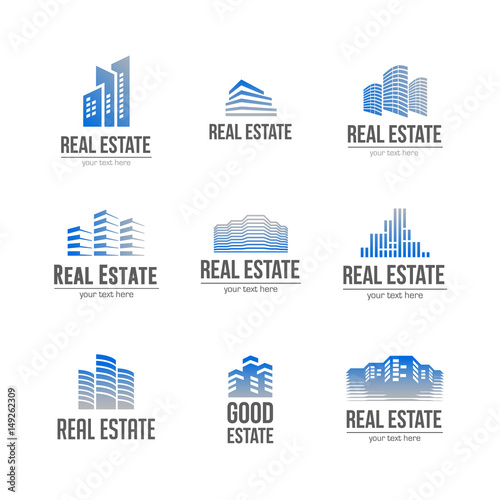 Real estate property logo illustration