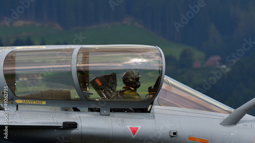 Obraz na płótnie Pilot in fighter aircraft