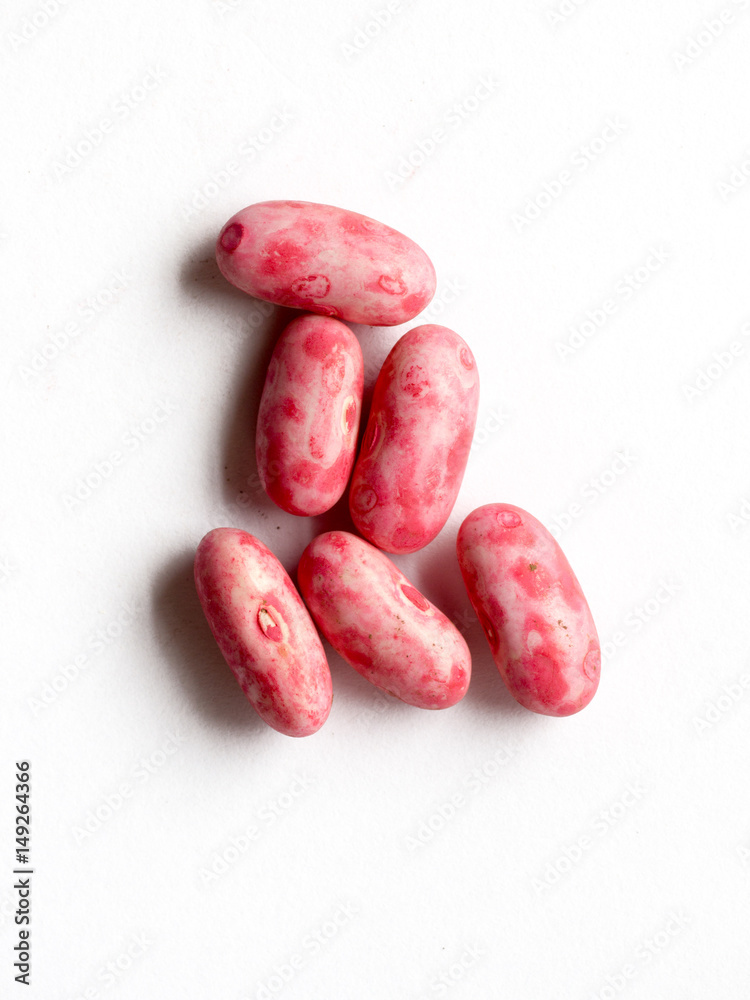 Kidney bean seed on white isolated background