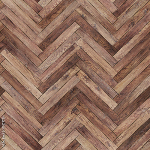 Seamless wood parquet texture  herringbone brown 
