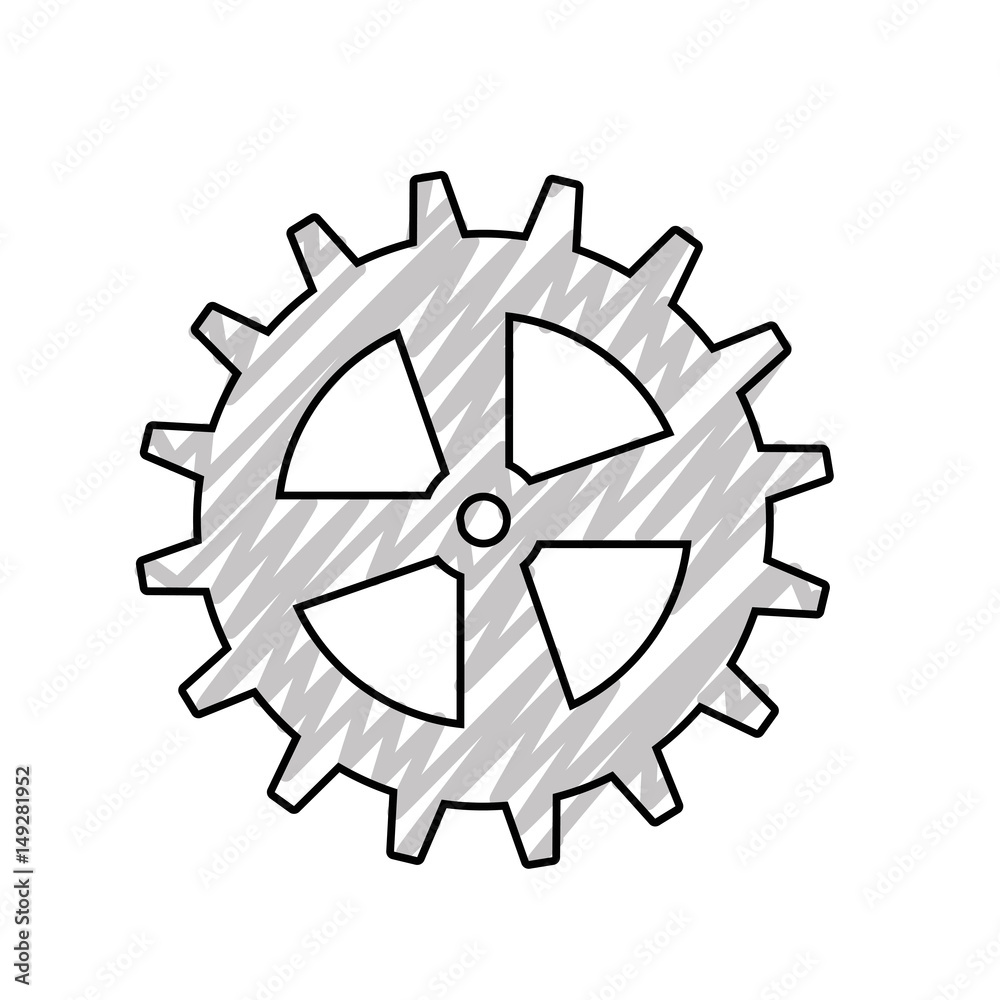 Gear machinery piece icon vector illustration graphic design