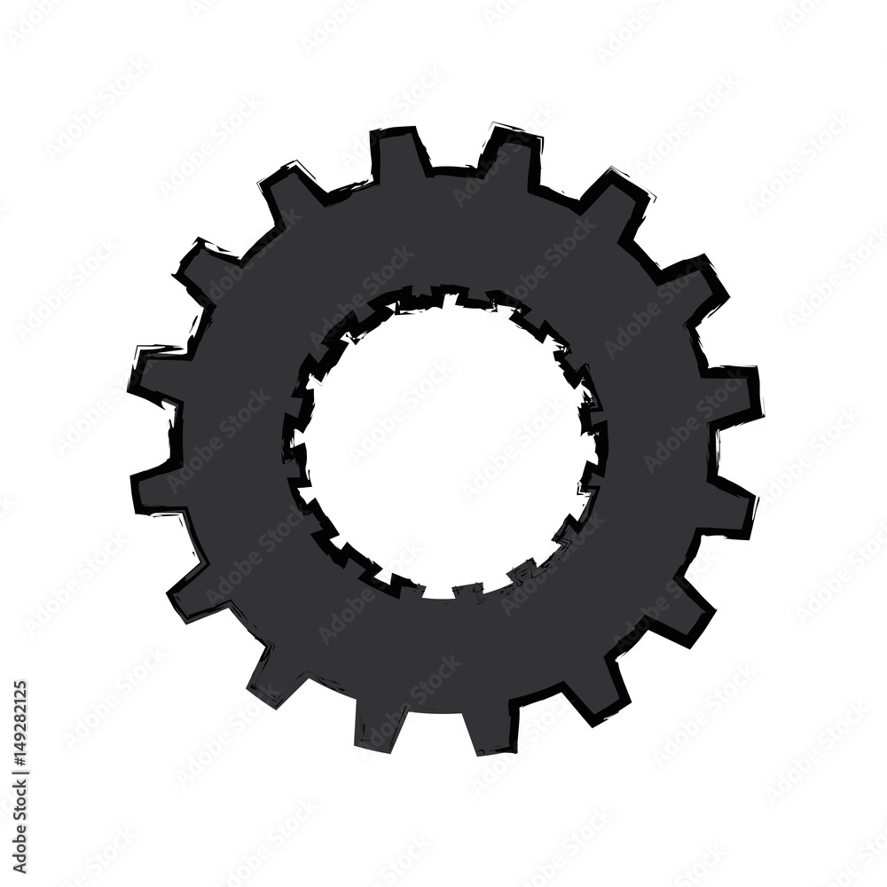 Gear machinery piece icon vector illustration graphic design Gear machinery piece icon vector illustration graphic design