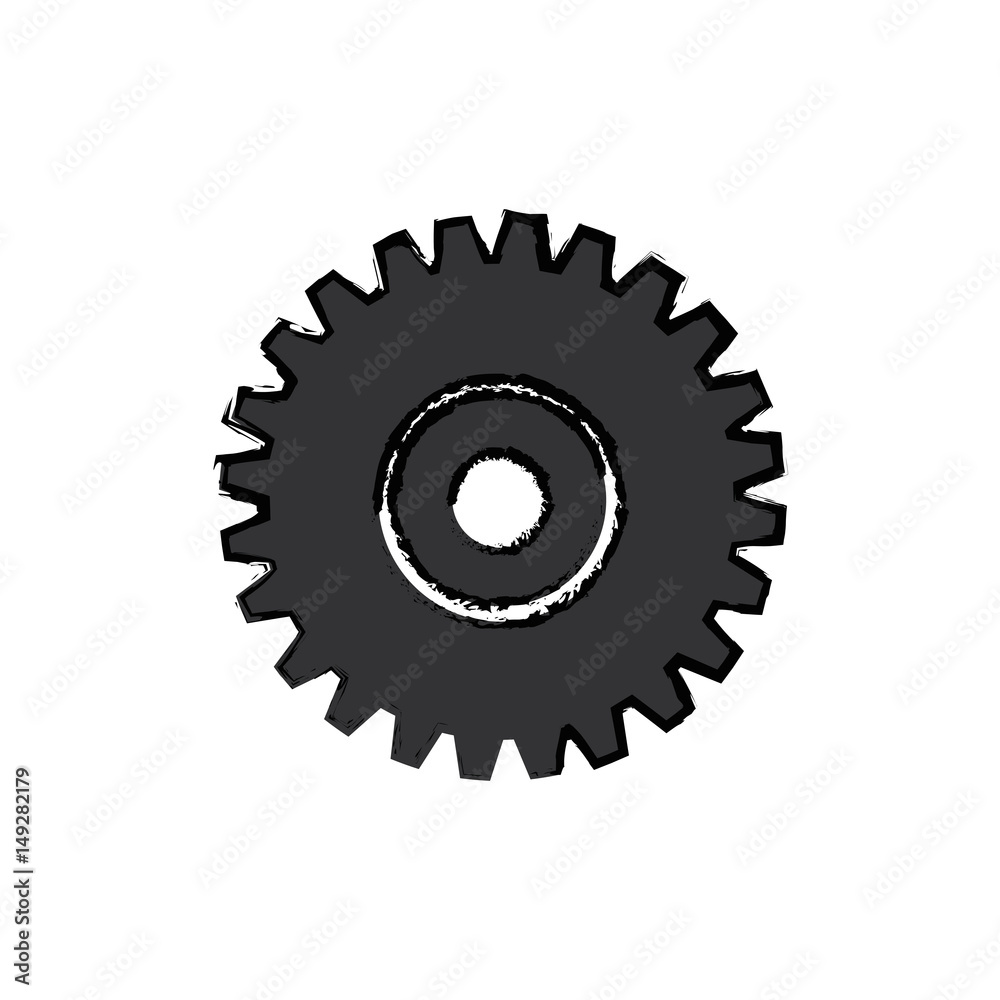 Gear machinery piece icon vector illustration graphic design Gear machinery piece icon vector illustration graphic design
