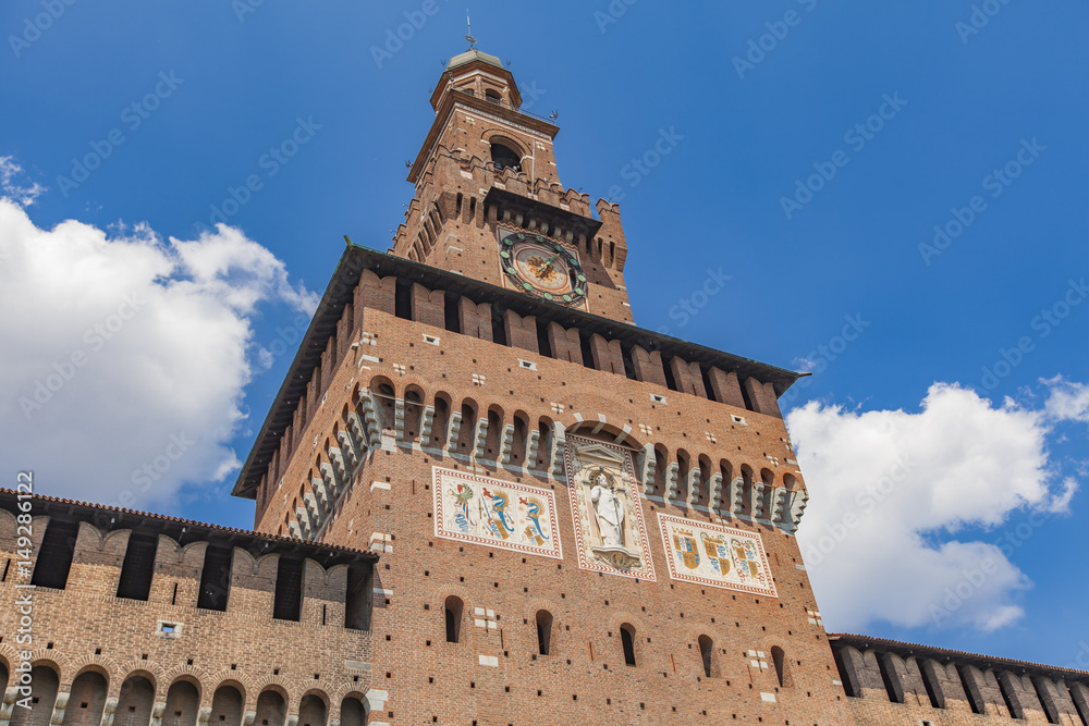 Sforza Castle in Milan, Italy