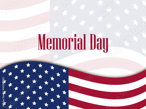 Memorial Day. National American holiday. Banner template. Vector illustration
