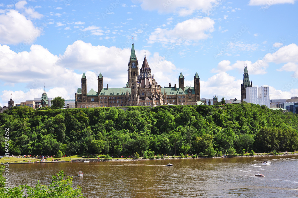 Parliament Buildings and Library, Ottawa, Ontario, Canada.