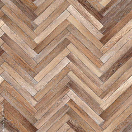 Seamless wood parquet texture  herringbone light brown 