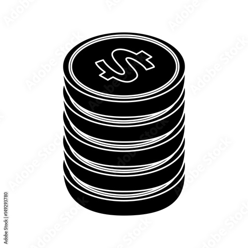 coin money isometric icon vector illustration design