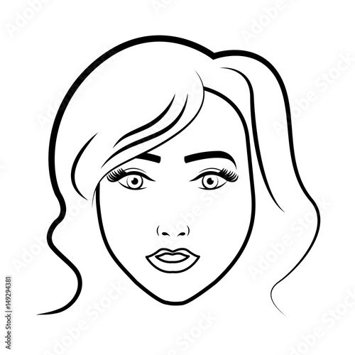 young woman pop art character vector illustration design