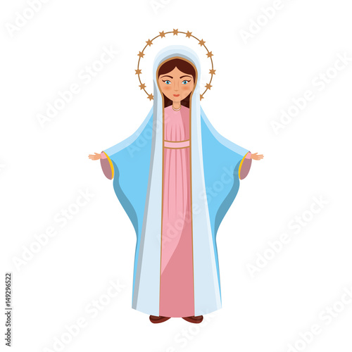 Holy virgin mary icon vector illustration design