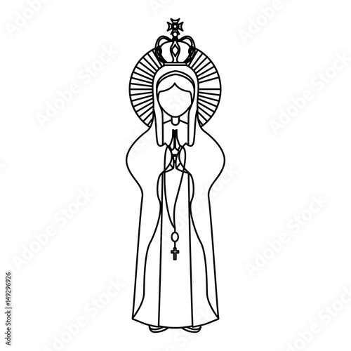 Holy virgin mary icon vector illustration design