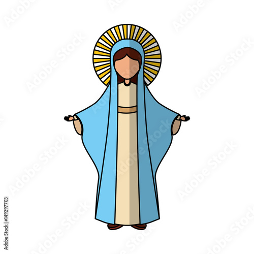 Holy virgin mary icon vector illustration design