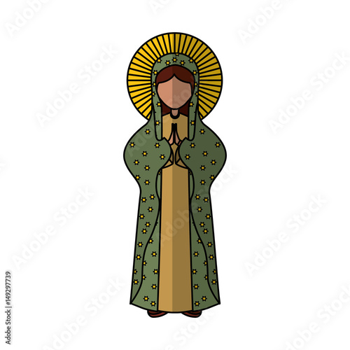 Holy virgin mary icon vector illustration design