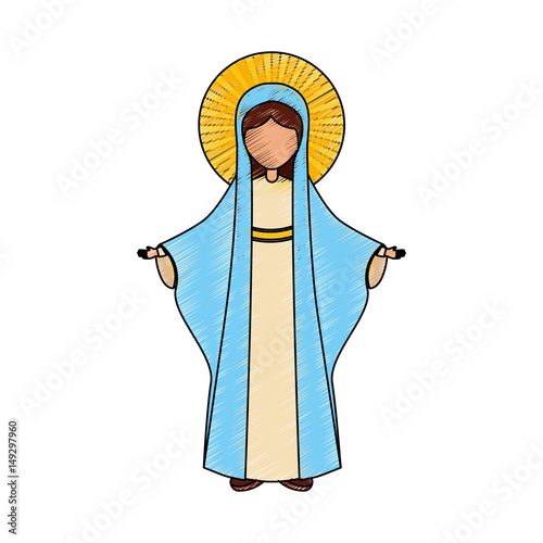 Holy virgin mary icon vector illustration design