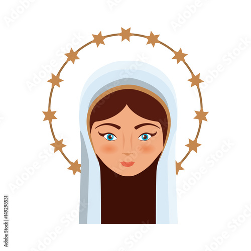 Holy virgin mary icon vector illustration design