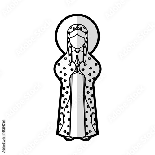 Holy virgin mary icon vector illustration design