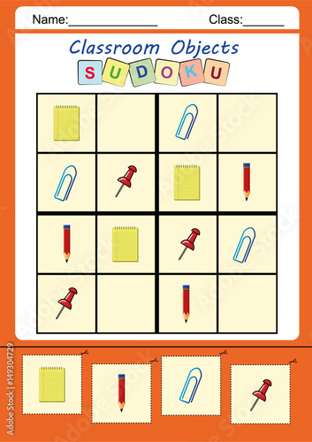 Funny picture sudoku for kids