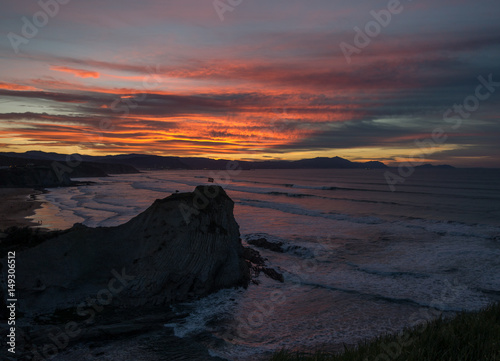 The rock in Sopelana coast, Basque Country