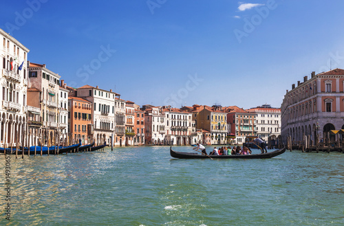 The Grand canal with floating gondolas, Venice, Italy © vesta48
