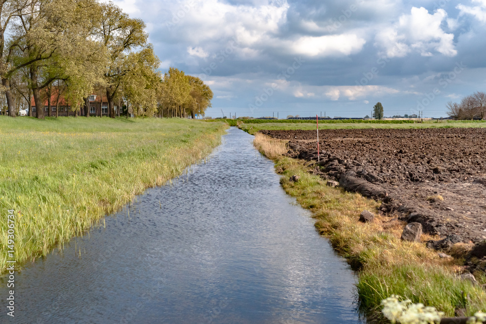 Fototapeta premium View along the Dutch dike