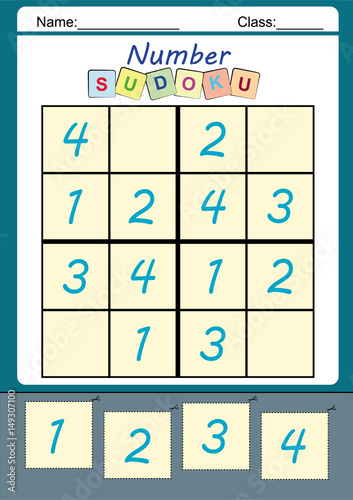 Funny picture sudoku for kids photo